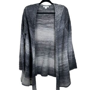 Pendleton Fly Me To The Moon Gray Ombre Open Cardigan Wool Mohair Size L/XL